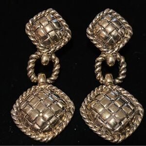 NEW In The Box David Yurman Style Twisted Gold Fashion Statement Earrings